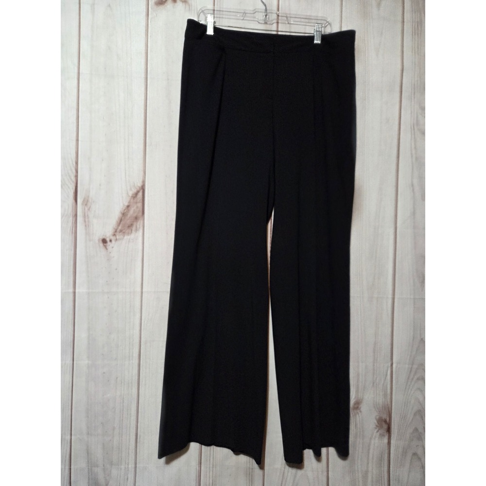 Cabi 681L Black Wide Leg Pleated Trousers Dress Pants Womens Size 12